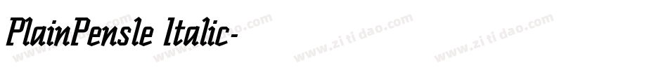 PlainPensle Italic字体转换